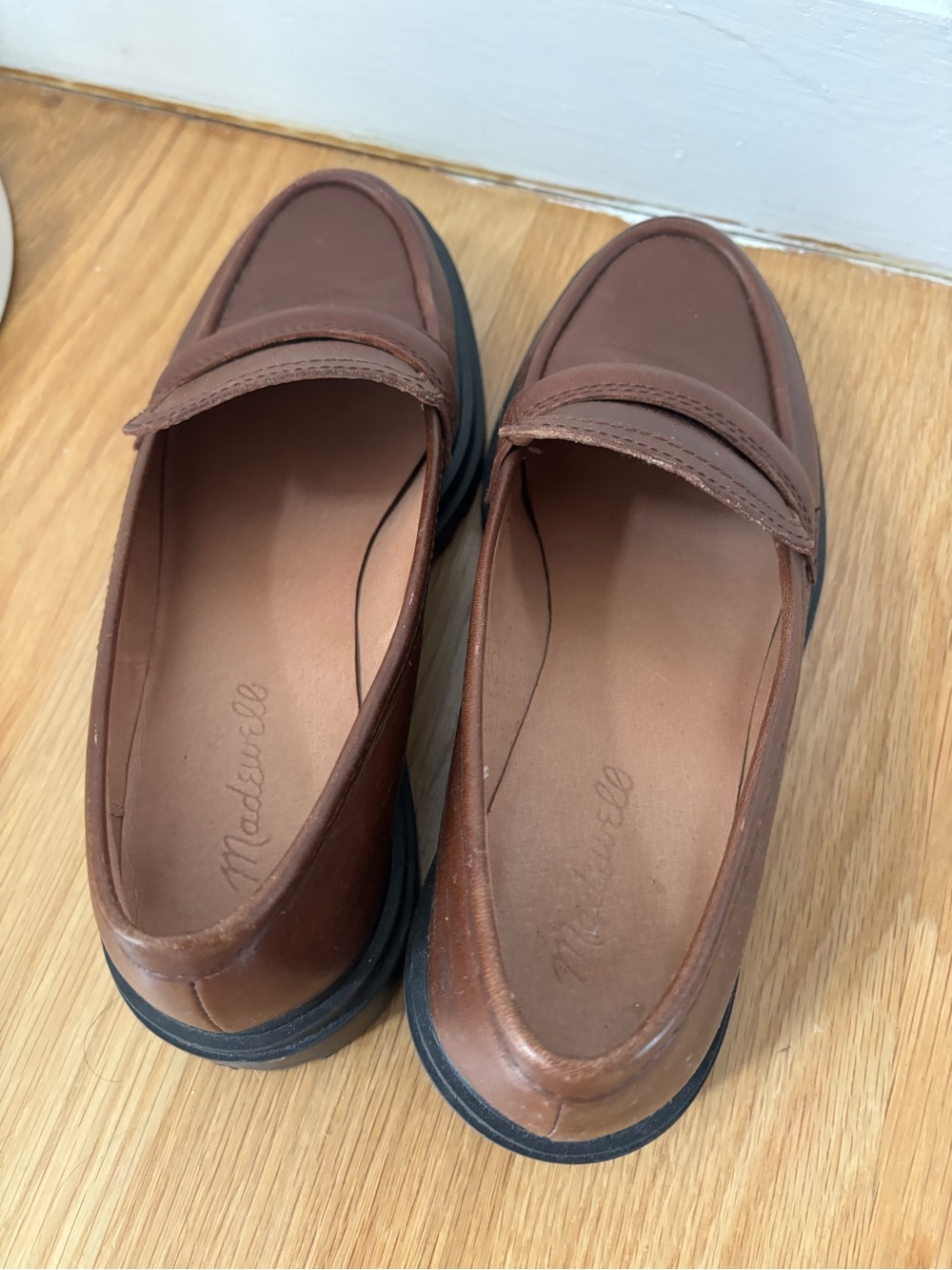 Madewell Classic Brown Leather Loafers - Picture 5 of 7